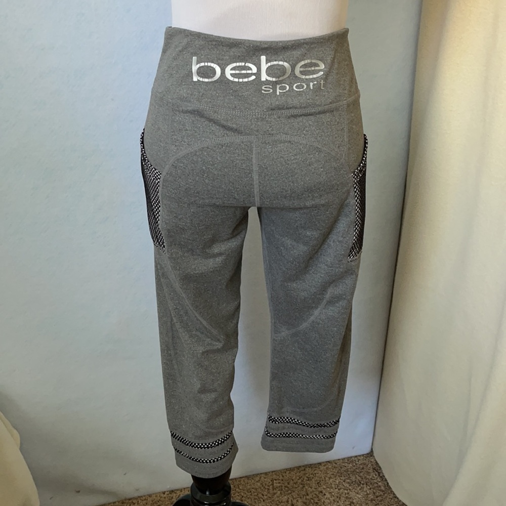 Bebe Sports Gray Carpi Workout Sport Leggings - Picture 6 of 11